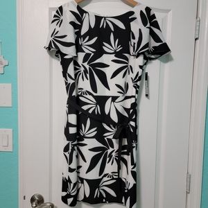 Tahari Black and White Dress